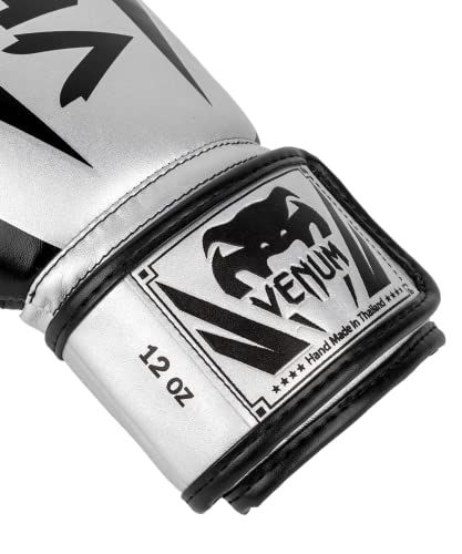 VENUM ボクシング グローブ ELITE BOXING GLOVES シルバー ブラック 1392 451 スパーリンググローブ キックボクシング フィットネス 10 oz