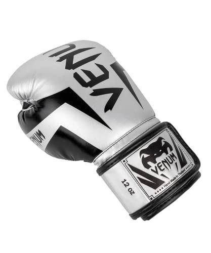 VENUM ボクシング グローブ ELITE BOXING GLOVES シルバー ブラック 1392 451 スパーリンググローブ キックボクシング フィットネス 10 oz