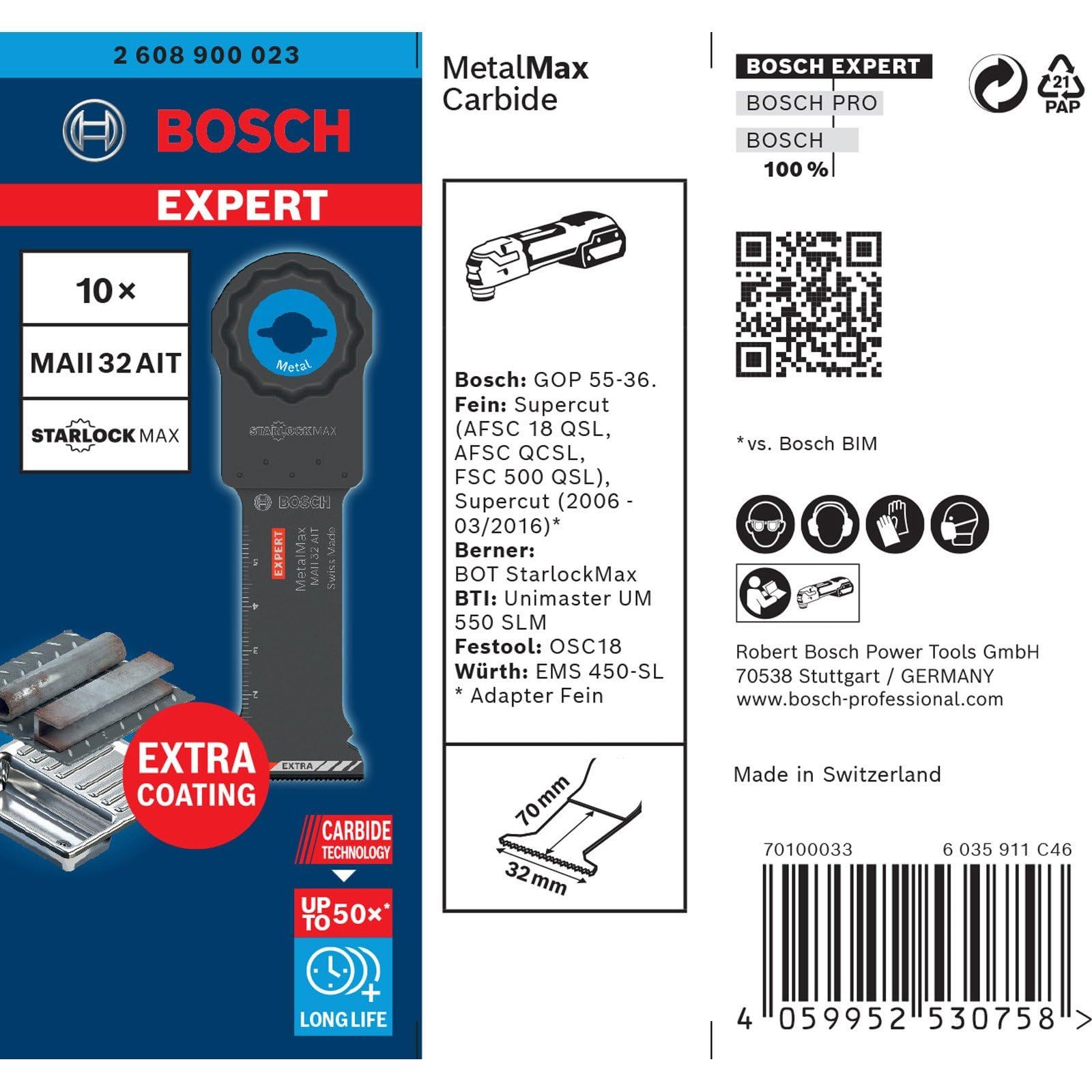 ボッシュ BOSCH マルチツールブレードスターロックマックス 10