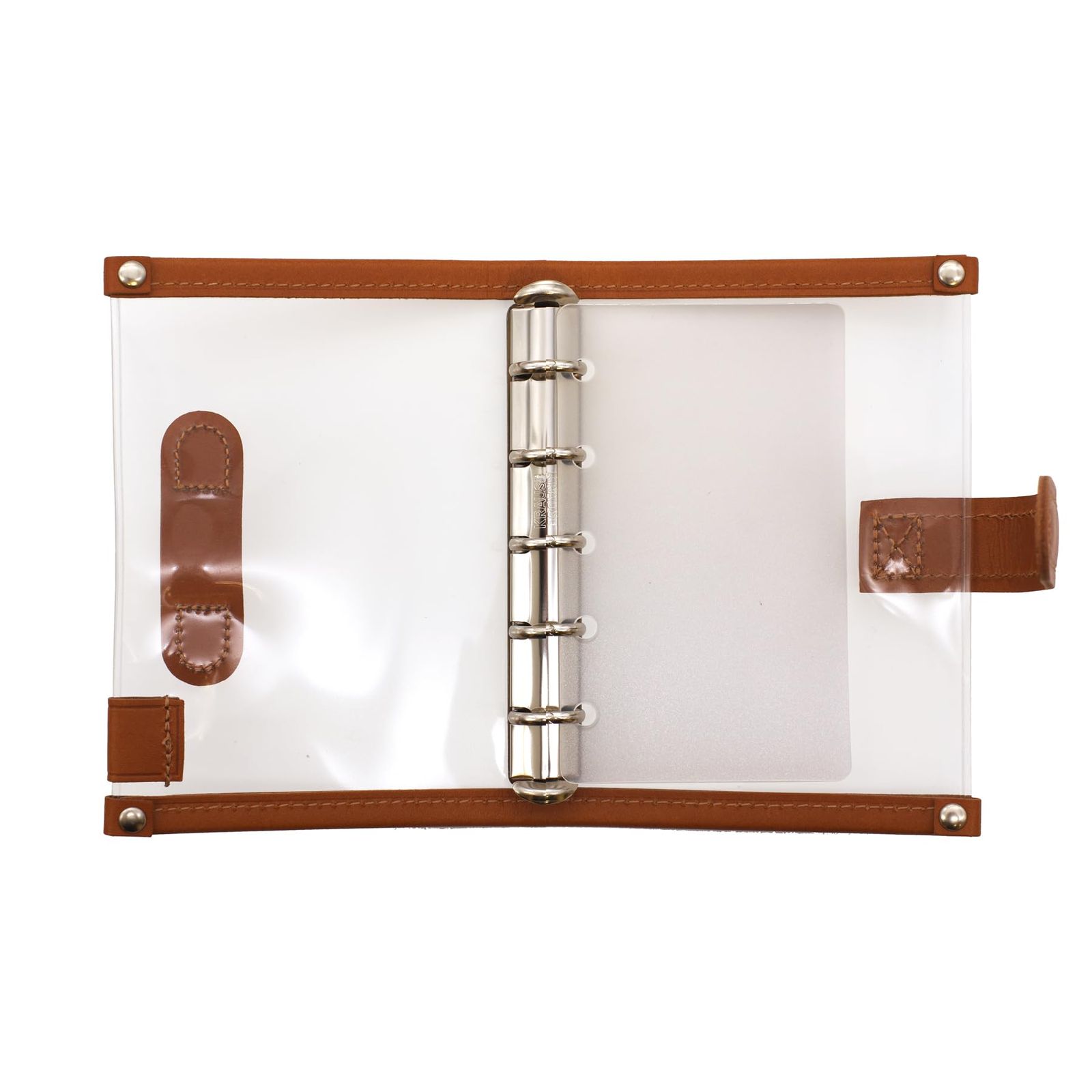 LETS GOODS クリア システム手帳 ミニ5 レッド