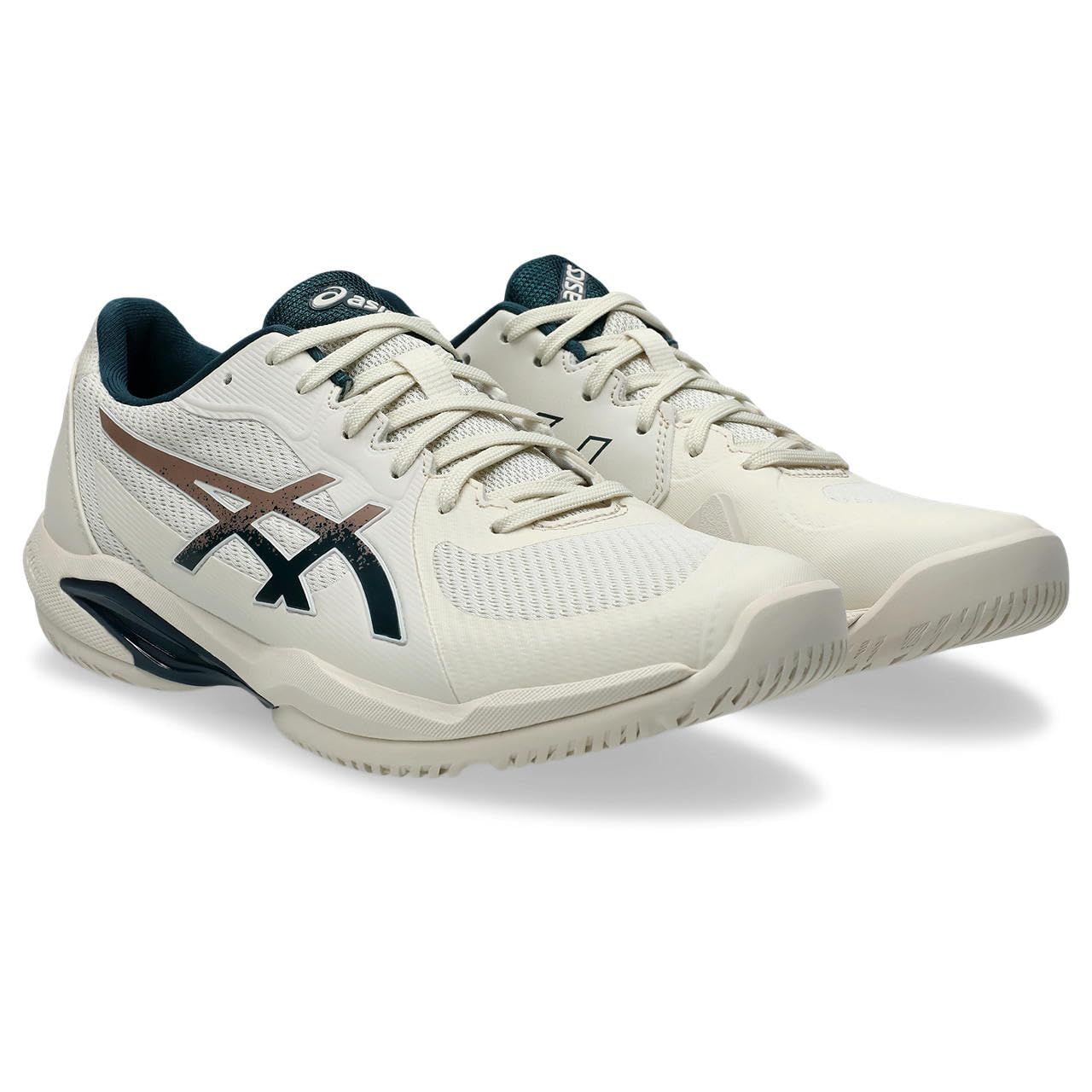 新品 [アシックス] テニスシューズ SOLUTION SWIFT FF 2 1041A466 メンズ 200(バーチ／サクソングリーン) 25.5 cm 2E