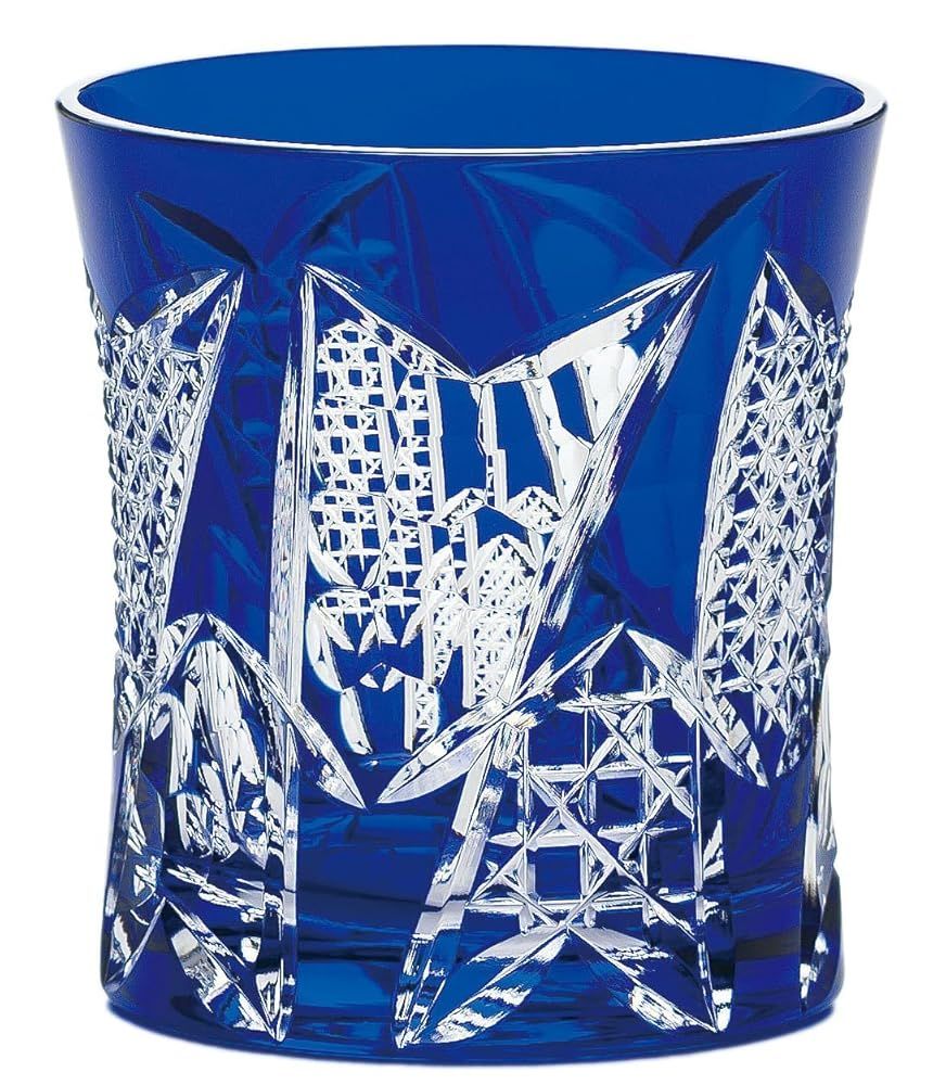 東洋佐々木ガラス 八千代切子 タンブラー 矢絣柄 280 ml 日本製 木箱入り ロックグラス 焼酎グラス ウイスキーグラス グラス C 680 SI 6