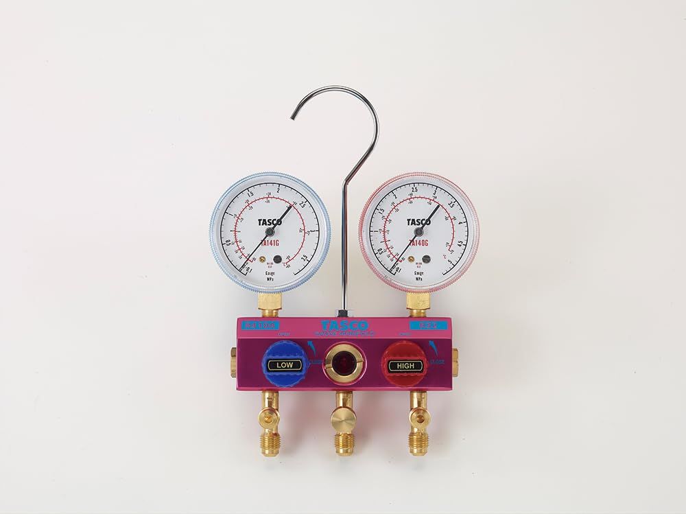 イチネンTASCO TA 122 G 1 ゲージマニホールドキット R 410 A 32