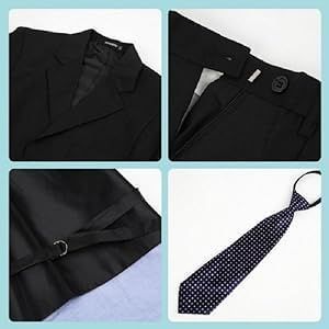 数量 BUONA VITA 男の子 スーツ フォーマル 5点セット 卒業式 入学式 結婚式 七五三 145?160 cm ブラック