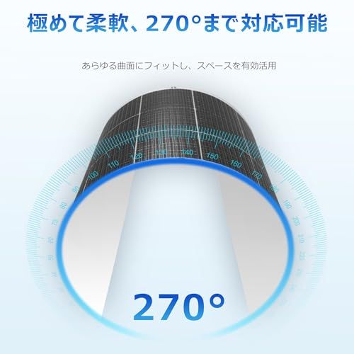 Nicesolar 100 W フレキシブル ソーラーパネル 12 V 太陽電池パネル 単結晶 IP 68 柔性 据置型 超薄型 超軽量 曲面 太陽光発電 RV キャンピングカー 船舶 テント アウトドア 住宅 防災などに活躍 2 pcs