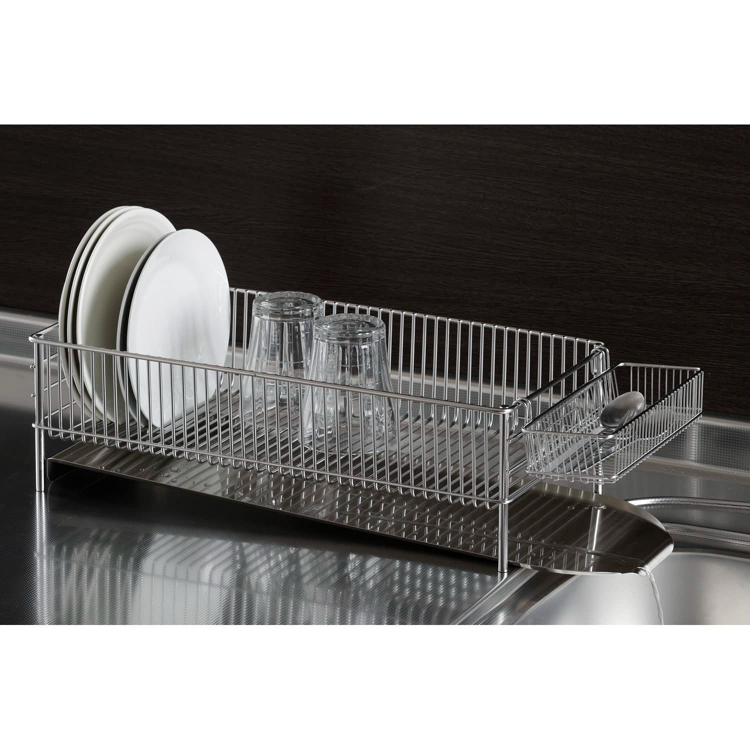 在庫 ラバーゼ La Base 水切りかごスリム 横置タイプ 3点セット DLM 8775