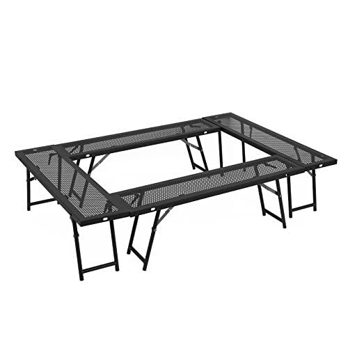  迅速に発送 SUN YE 焚き火テーブル アウトドア 囲炉裏 自由な組み合わせで使えるシェイプ 収納ケース付 アイアン囲炉裏 マルチファイア セット 脚が太くなり安定感が増し 複数人でのBBQに最適 アウトドアテーブル テーブル チェア ハンモック