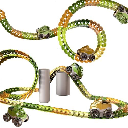 迅速に発送 おもちゃ 車 レール 組み立て 知育玩具 恐竜 立体パズル DIY 男の子 子供 ミニカー 電動 ビルディングブロック プレゼント 184 pcs