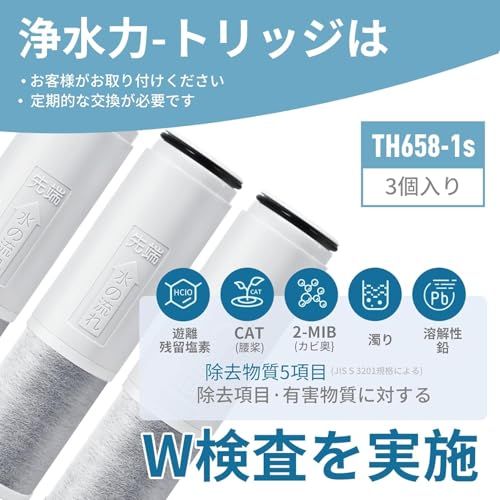 迅速に発送 JIS規格日本検査済み TH 658 1 S 浄水カートリッジ TOTO対応 3 浄水器兼用混合栓用カートリッジ 浄水器 水栓取替え用カートリッジ 入り 互換品交換用 日本 食品安全検査ク