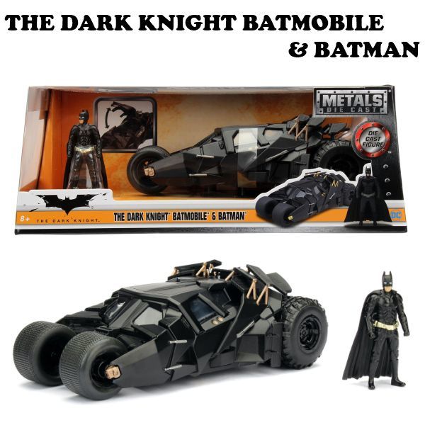 1 24 2008 THE DARK KNIGHT BATMOBILE W BATMAN バットモービル JADA ミニカー