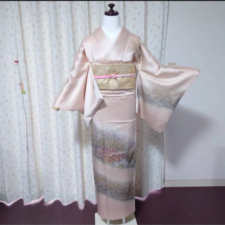フ9991 未使用近い 美品 袷 正絹 友禅 訪問着フルセット - メルカリ