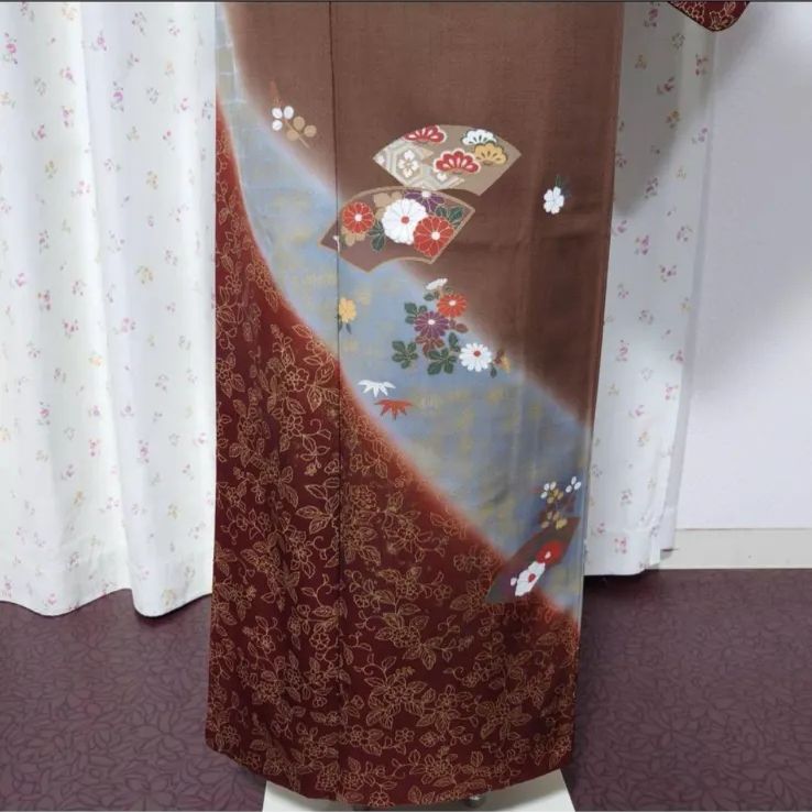フ9994 未使用近い 美品 袷 正絹 友禅 訪問着 フルセット - メルカリ