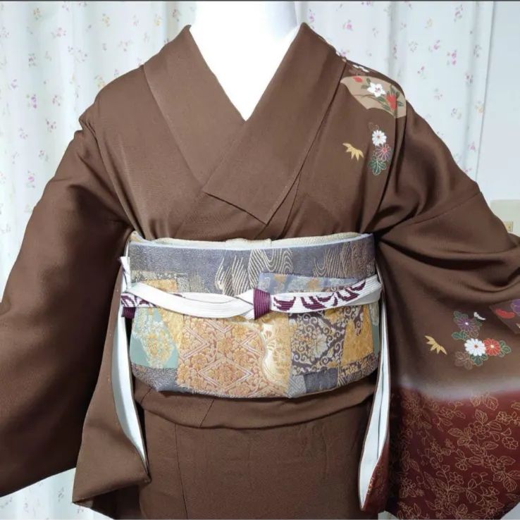 フ9994 未使用近い 美品 袷 正絹 友禅 訪問着 フルセット - メルカリ