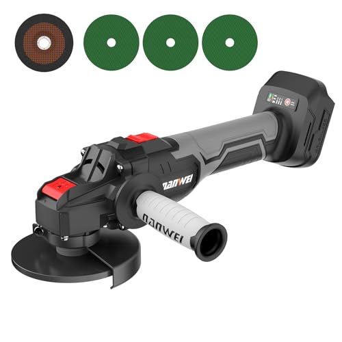 NANWEI 充電式ディスクグラインダー マキタ18 Vバッテリー対応 コードレスグラインダー ブラシレスモーター 三段階変速 切断 研削 研磨 変速グラインダー サンダー バッテリーと充電器 Φ100 mm 本体のみ 6289 bde 6