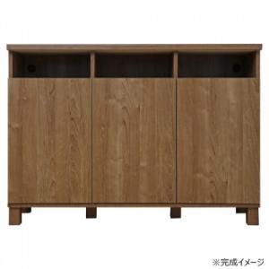 日本製組立家具 リビングボード 収納キャビネット CO NC 8011 CT ライトブラウン 2254864