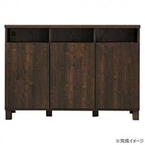 日本製組立家具 リビングボード 収納キャビネット CO NC 8011 CT ダークブラウン 2254863