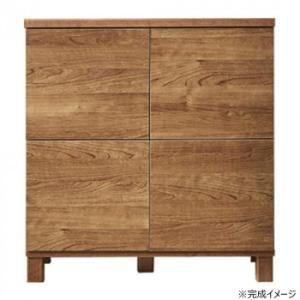 日本製組立家具 リビングボード 収納キャビネット CO NC 8075 CB ライトブラウン 2254868