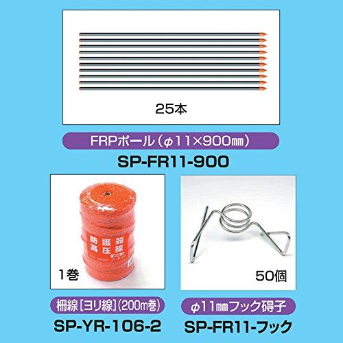 迅速に発送 アポロ ハイパワー 家庭菜園用電気柵 アポロエリア SP 2013用 電柵100 m延長キット 2段張り 2013 キット