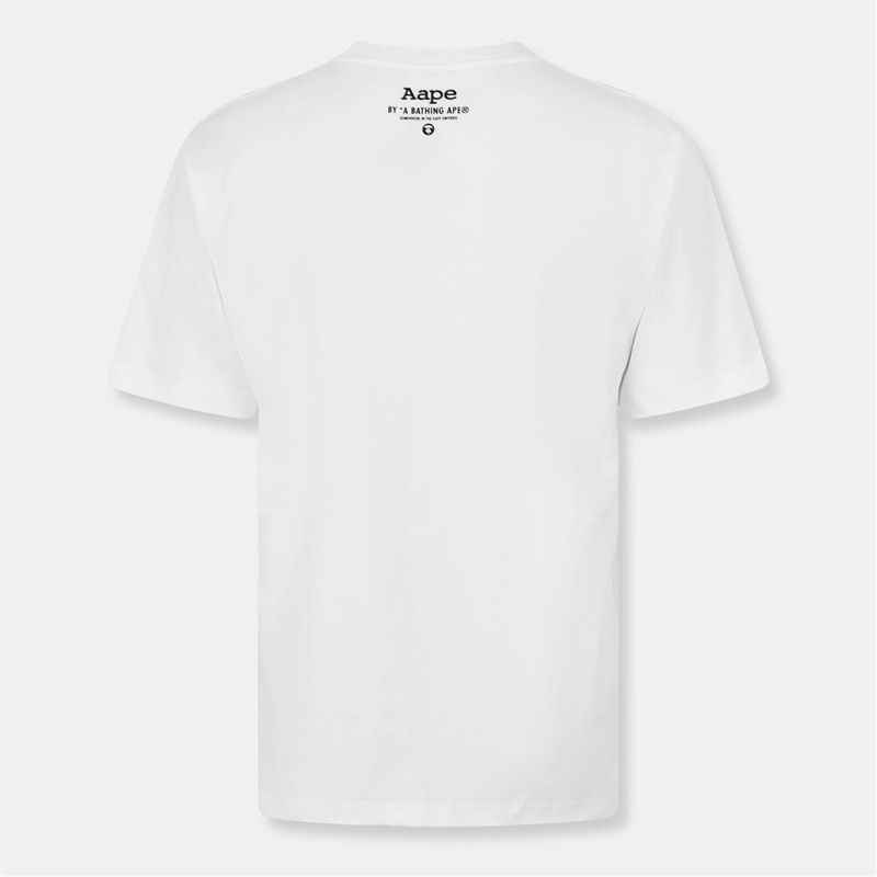 エエイプ メンズ トップス Tシャツ AAPE OG Moon Face T Sn52 White ホワイト