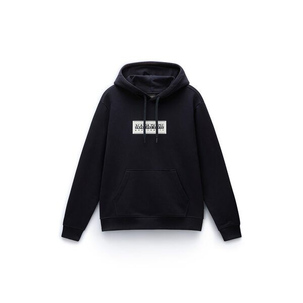 ナパピリ メンズ アウター パーカー・スウェット ロゴ Napapijri BBOX LOGO H WHITE WHISPER Black 041 ブラック
