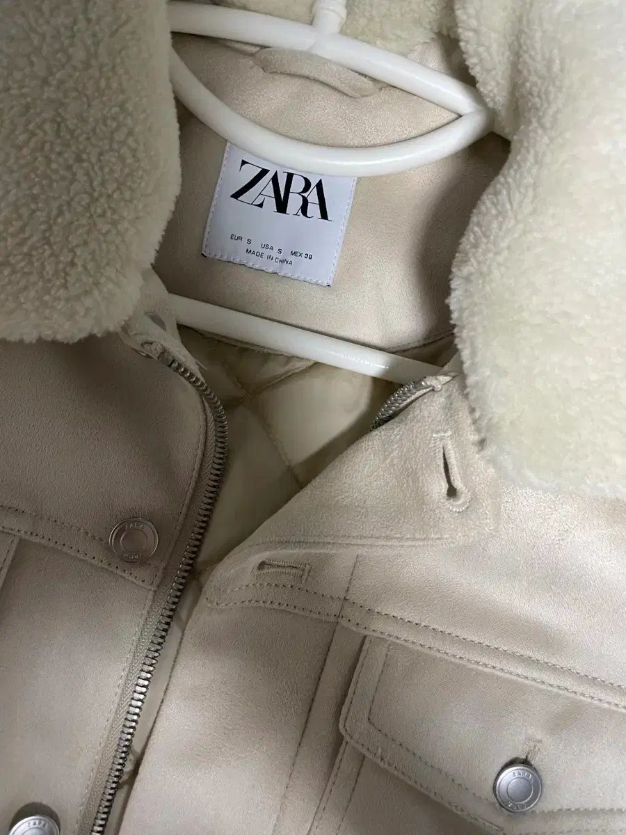 ZARA ダブルフェイスフェイクファージャケット S ZARA】 ダブル