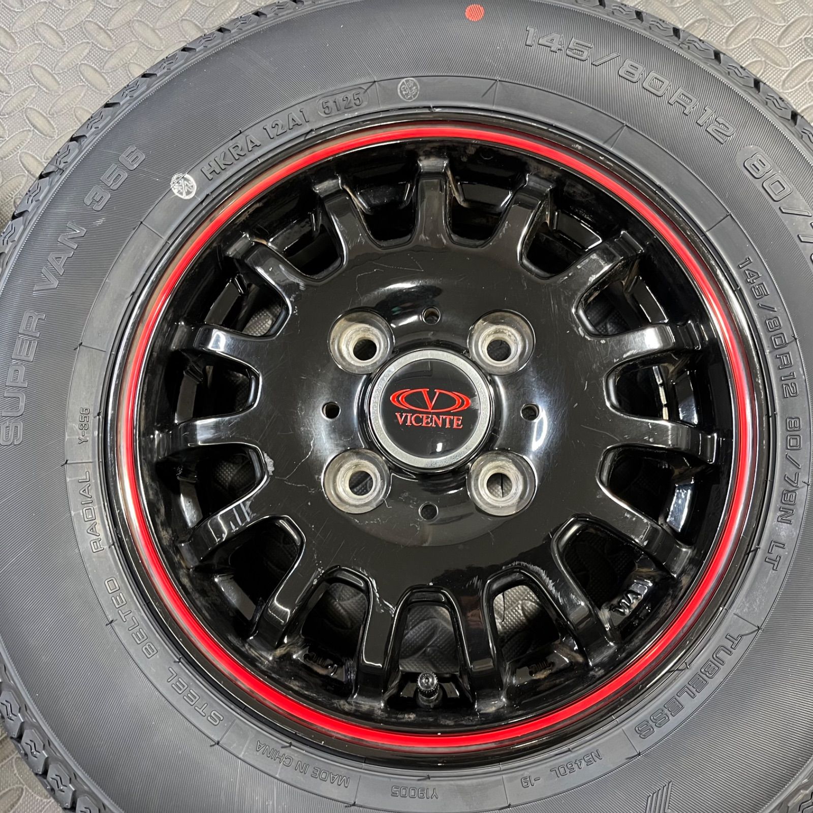25年製 新品タイヤ 145/80R12 80/78N LT ヨコハマ スーパーバン356 
