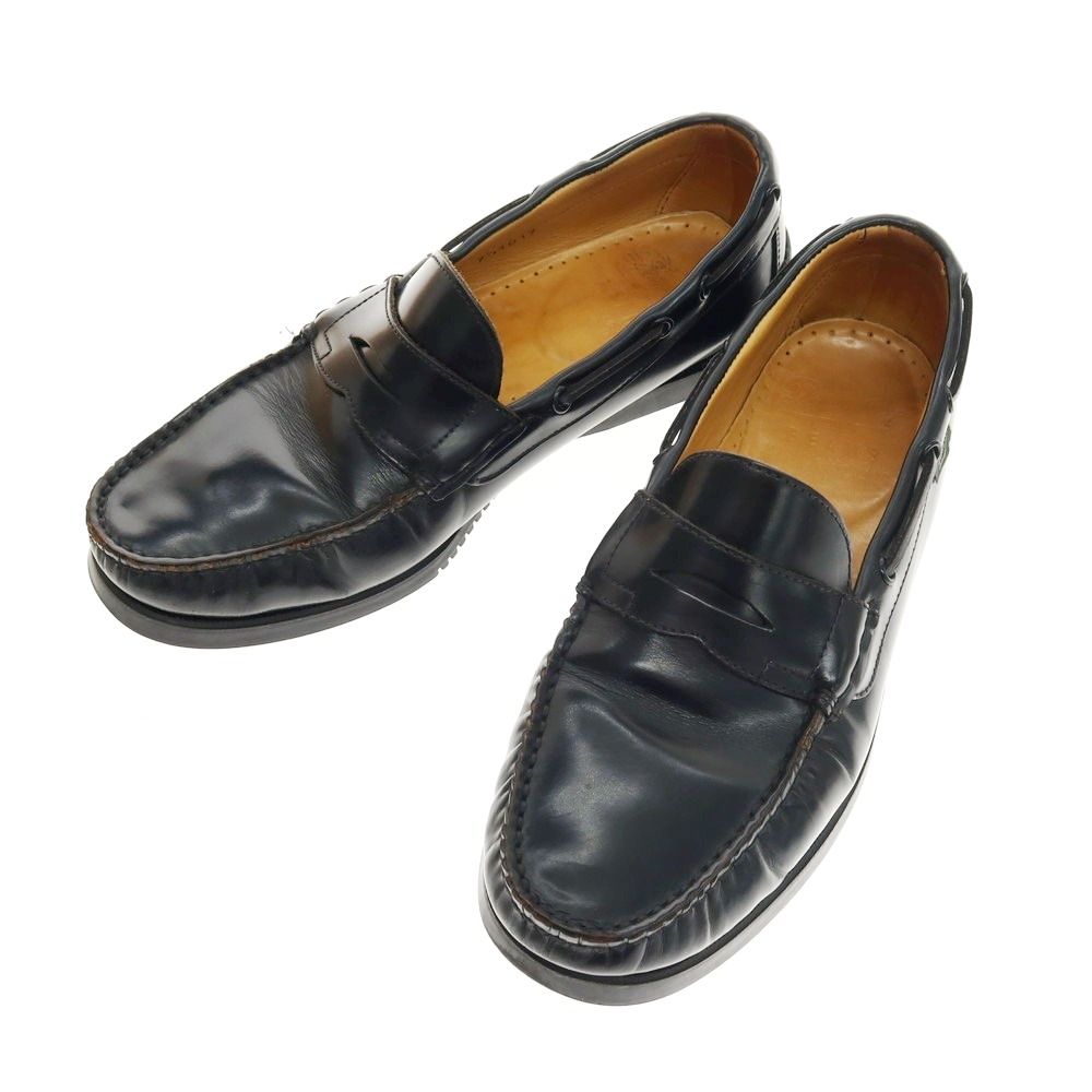 【中古】パラブーツ Paraboot BEAMS別注 CORSICA ローファー ブラック【サイズ7 1/2】【メンズ】