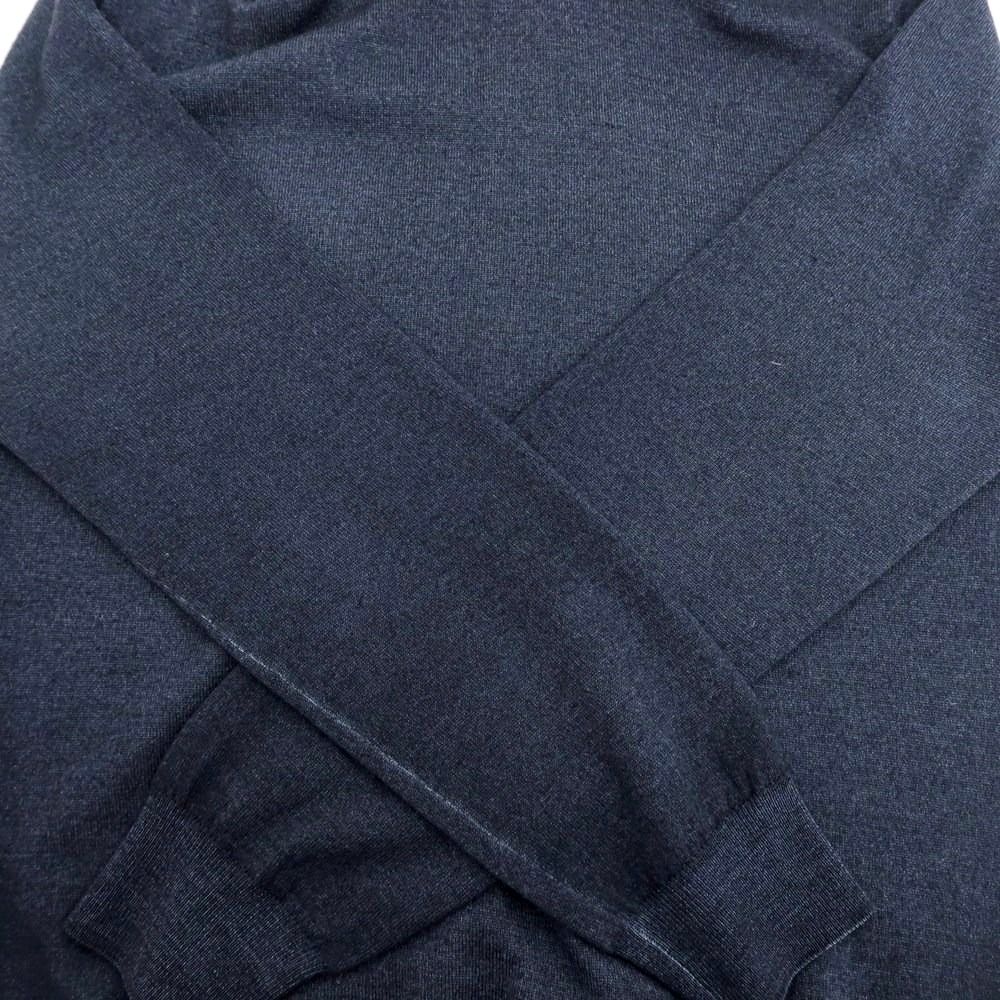 中古】クルチアーニ CRUCIANI ウール タートルネックニット ネイビー