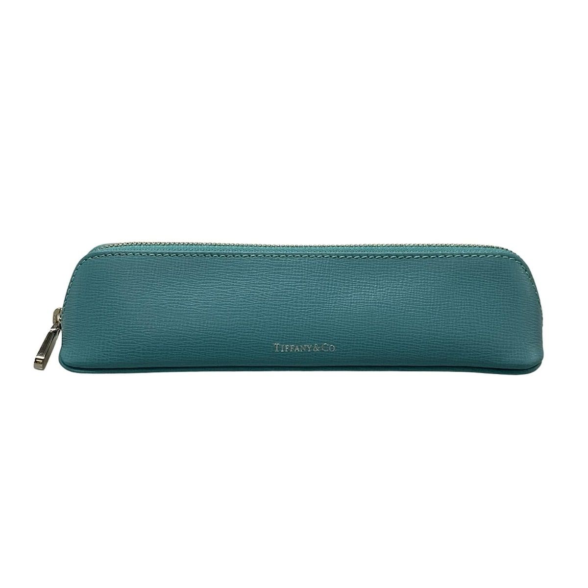 新品】【未使用品】 水色レザー筆箱 Co. & Tiffany TIFFANY 筆箱 ペンケース ティファニー Co. & 筆記具