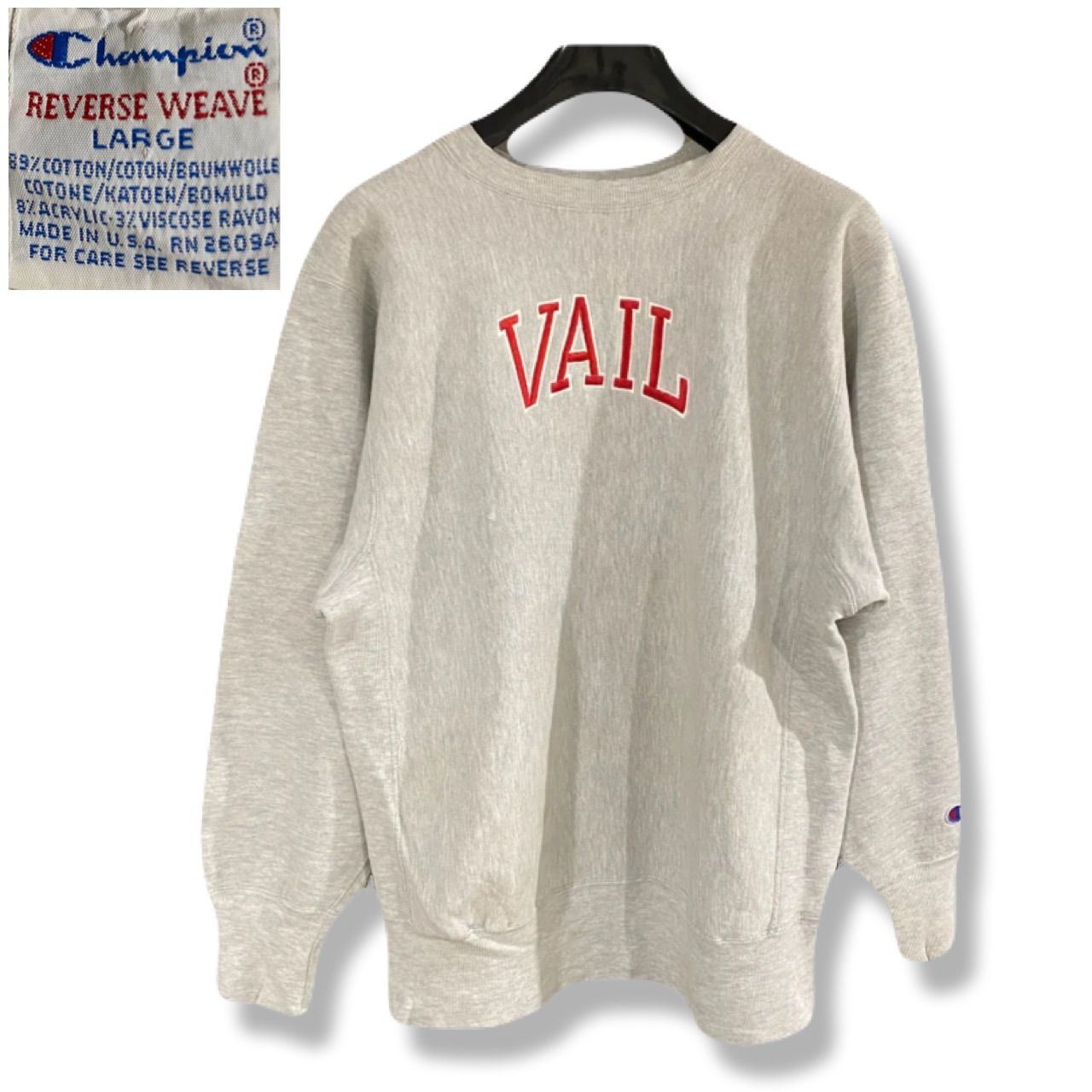 Champion チャンピオン 90s USA製 L ヘザーグレー Reverse Weave 