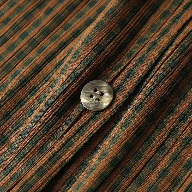 プリーツプリーズ カーディガン ギンガムチェック PLEATS PLEASE ISSEY