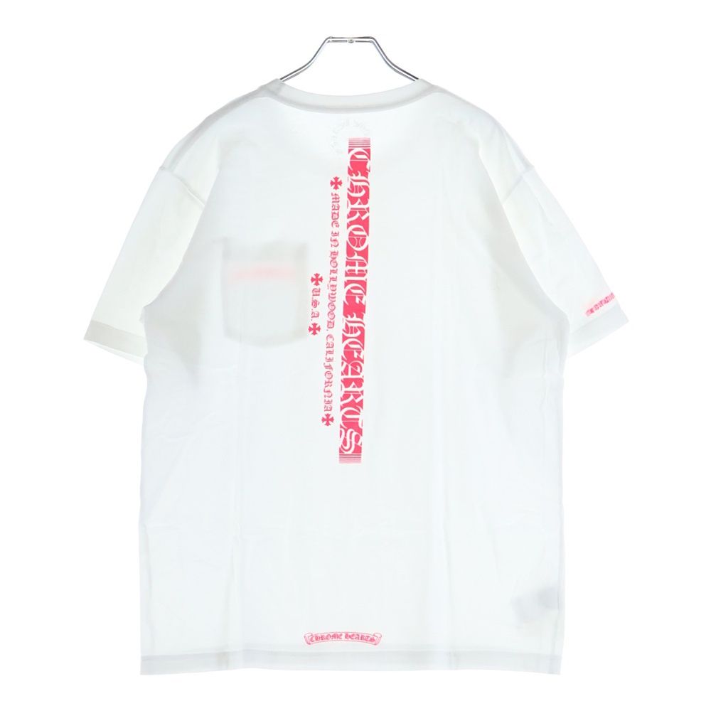 CHROME HEARTS ネオンピンクストライプロゴTシャツ（美品） CHROME HEARTS (クロムハーツ) Neon Pink Stripe Logo Tee ネオン