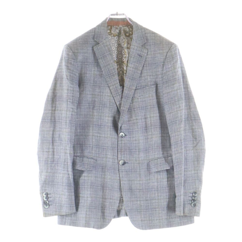 ETRO (エトロ) ウール混 チェック 2Bテーラードジャケット センター