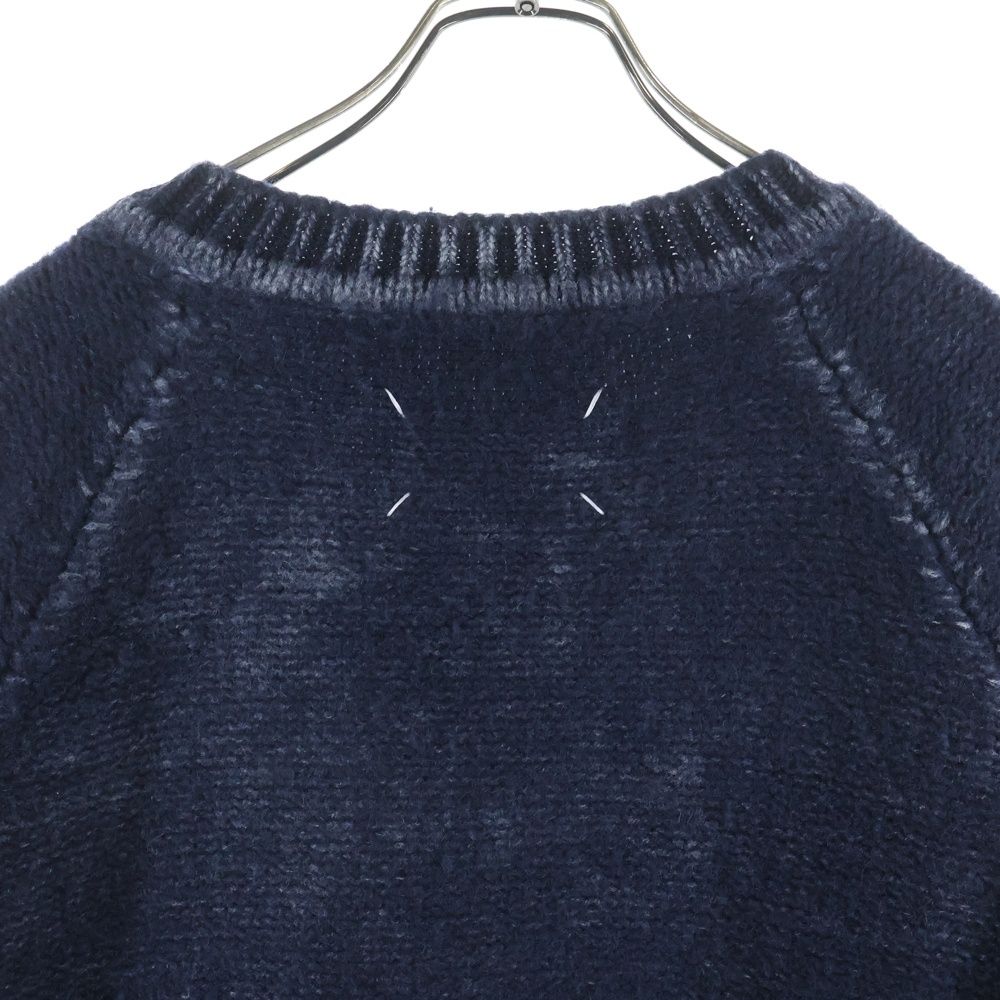 Maison Margiela メゾンマルジェラ 22SS V Neck Heavy Knit Sweater パッチワーク Vネック ヘビーニットセーター ネイビー S50GP0267 S17996 Maison Margiela (メゾンマルジェラ) 22SS V Neck Heavy Knit Sweater