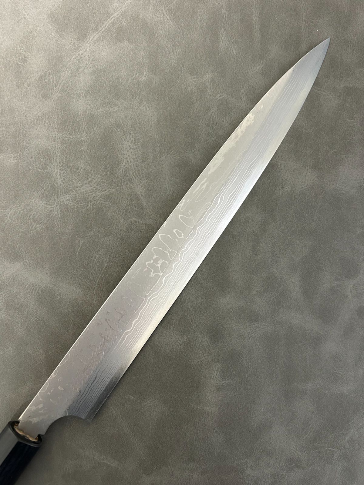 訳あり 柳刃包丁 包丁 300 mm 安来鋼白紙２号 ダマスカス 紫檀シノギ柄 67