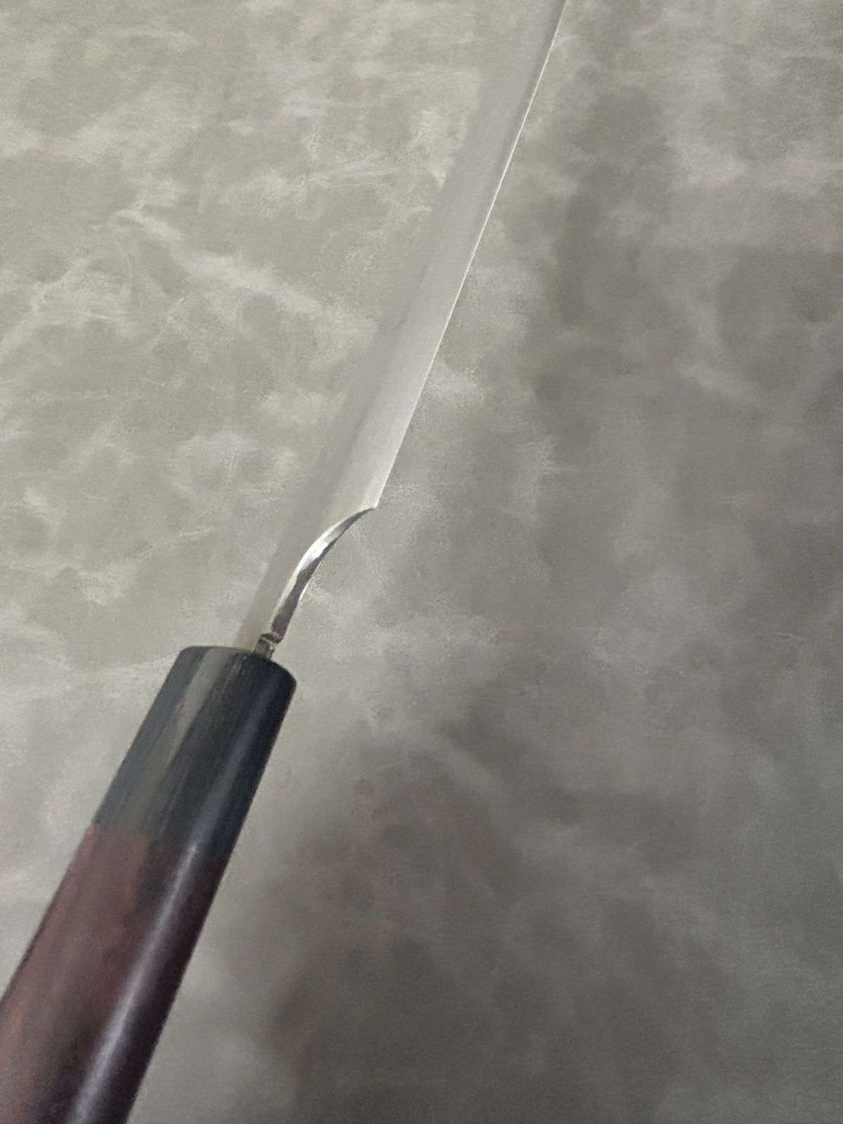 訳あり 柳刃包丁 包丁 300 mm 安来鋼白紙2号 ダマスカス 紫檀シノギ柄 68