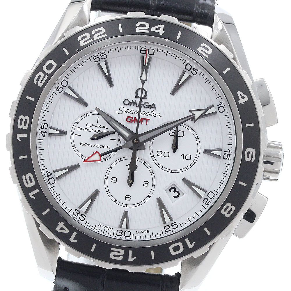 オメガ OMEGA 231.13.44.52.04.001 シーマスター アクアテラ GMT クロノグラフ 自動巻き メンズ 箱 保証書付き_941302