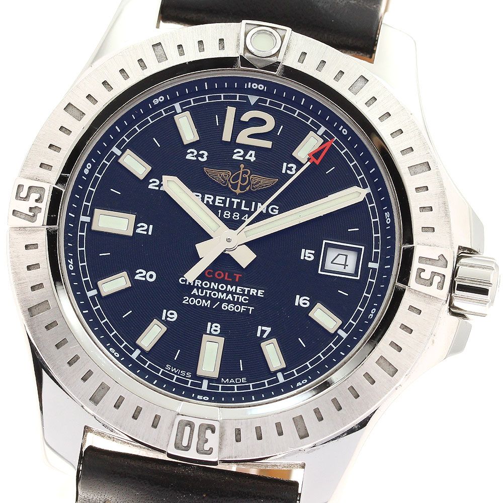 ブライトリング BREITLING A17313 コルト41 オートマチック デイト 自動巻き メンズ 箱 保証書付き_939685