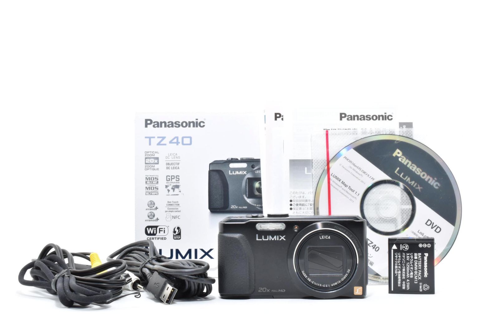 カメラ 6139 並品 Panasonic Lumix Dmc-Tz40 Compact Digital