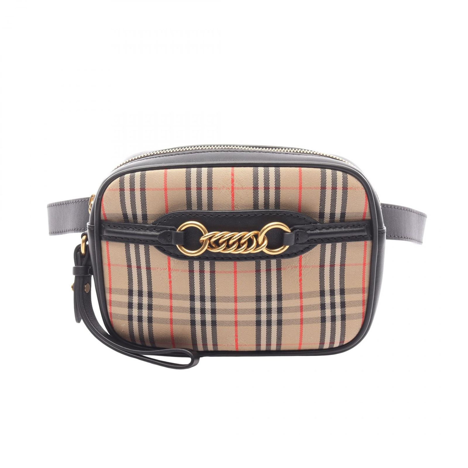 バーバリー BURBERRY ウエストバッグ チェックリンク バムバッグ 