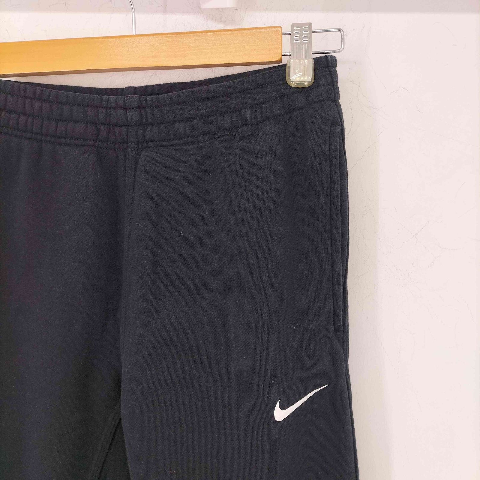 新 モデルファッション - ナイキ ジョガーパンツ ナイキ NIKE ロゴ刺繍 裏起毛 スウェット ジョガーパンツ メンズ JPN：S  ブラック 黒 ロゴ刺繍