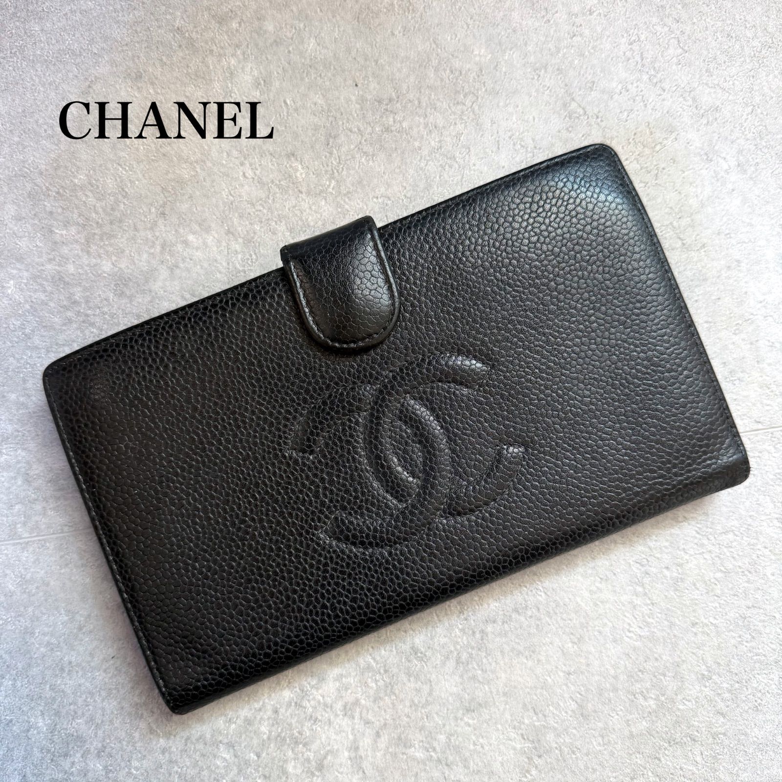 CHANEL シャネル ココマーク タイムレスCCライン 長財布 キャビア 