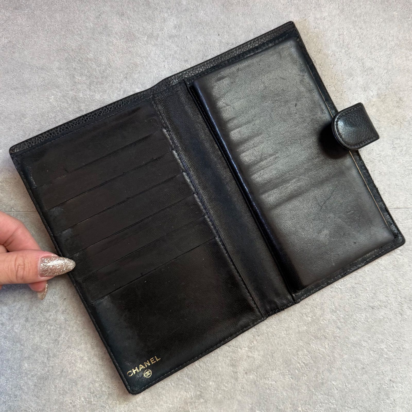 CHANEL シャネル ココマーク タイムレスCCライン 長財布 キャビア 