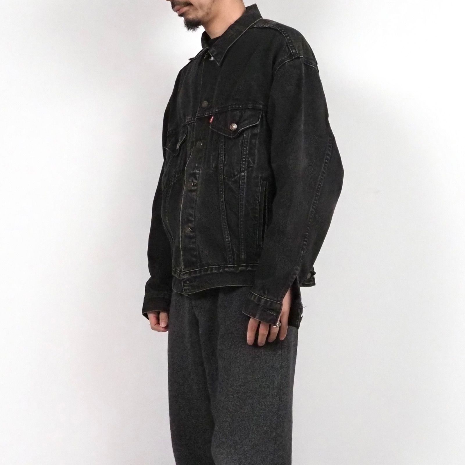 93's Levi's 70507-4159 Black Denim Jacket M USA製 リーバイス