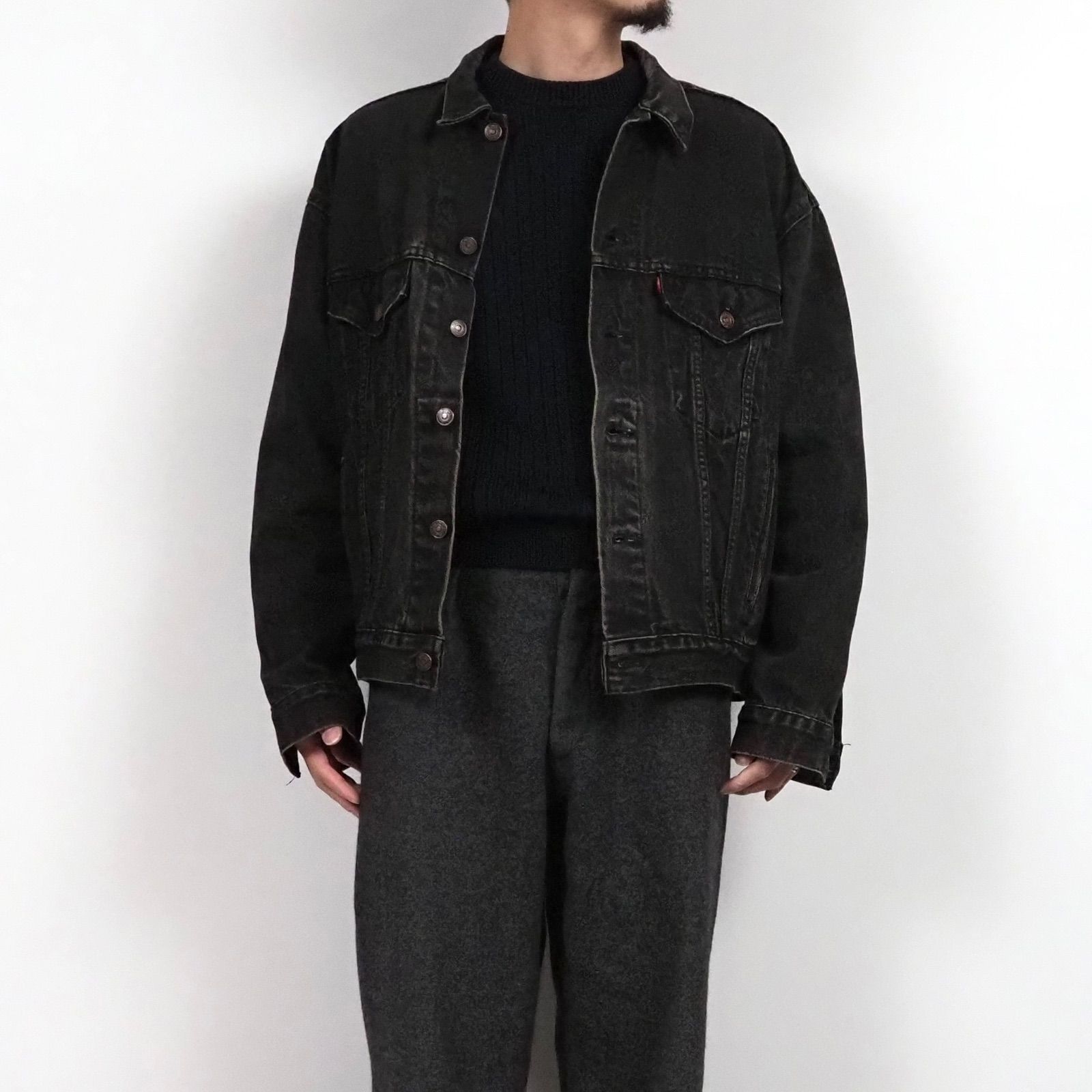 93's Levi's 70507-4159 Black Denim Jacket M USA製 リーバイス