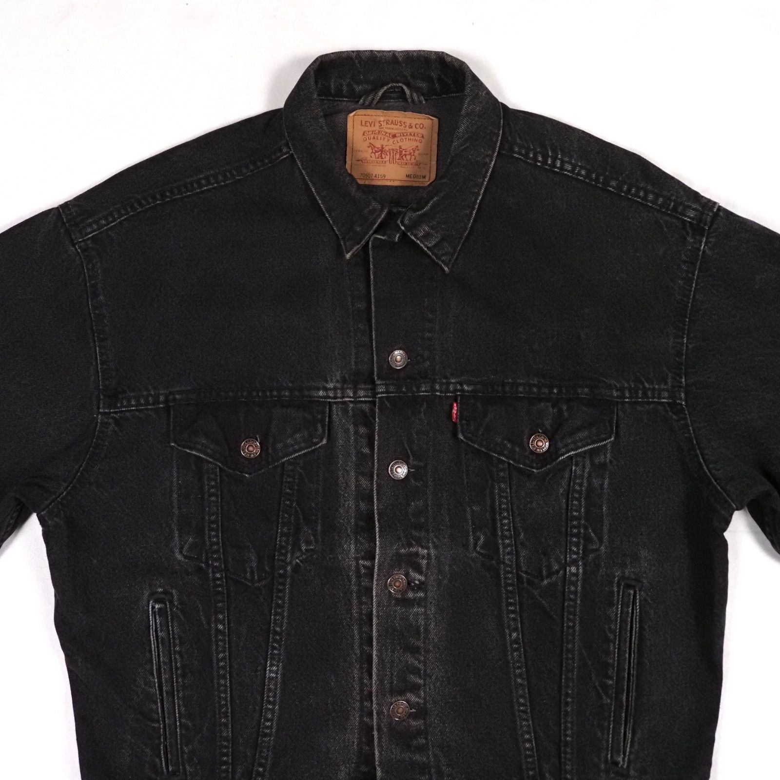 93's Levi's 70507-4159 Black Denim Jacket M USA製 リーバイス