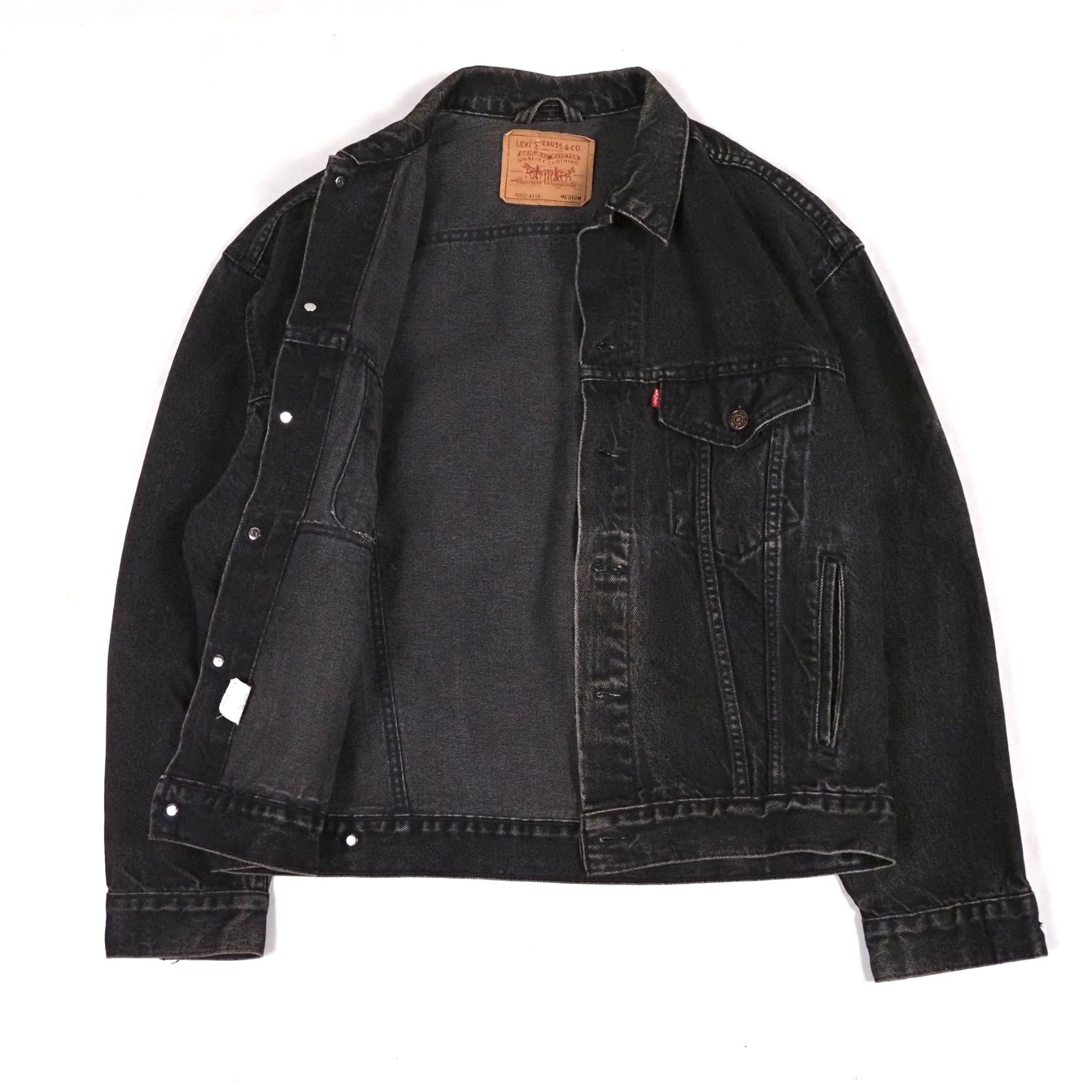 93's Levi's 70507-4159 Black Denim Jacket M USA製 リーバイス