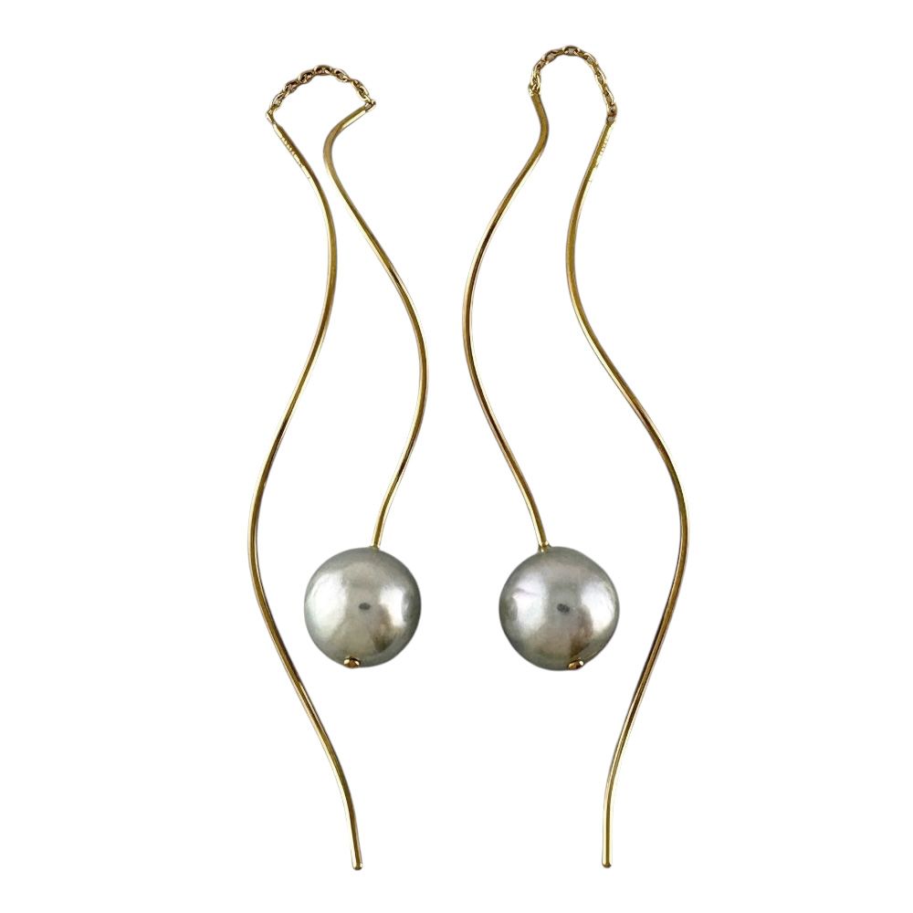 タサキ アメリカンピアス ロングピアス ピアス 18金 K18イエロー