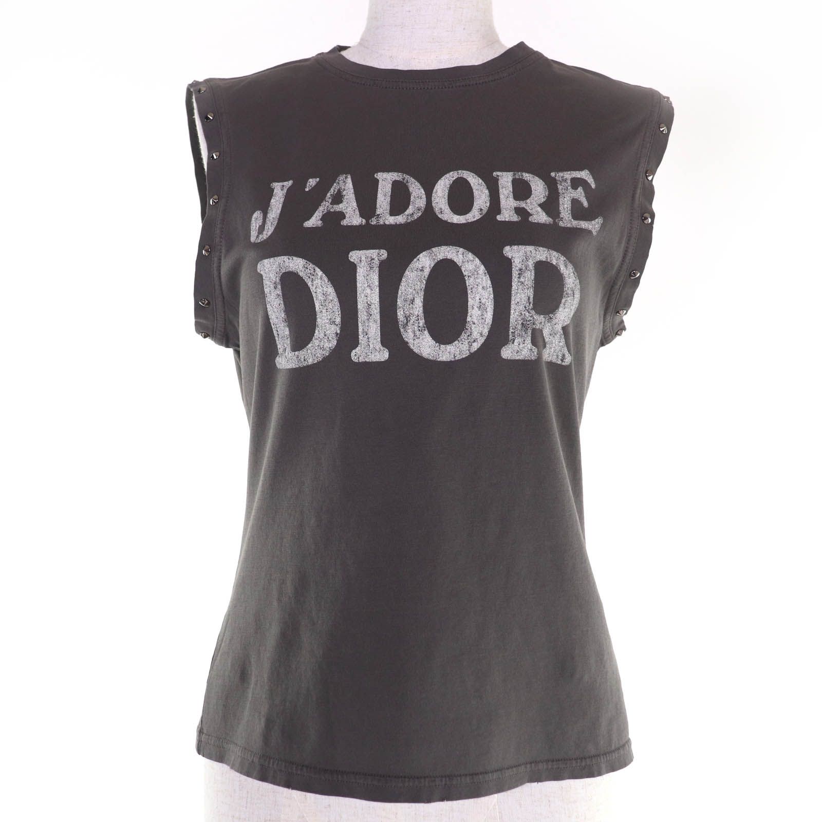DIOR♡ジャドール ♡Ｔシャツ Dior Red Cotton J'Adore Dior Sequin T-Shirt Size 36 FR
