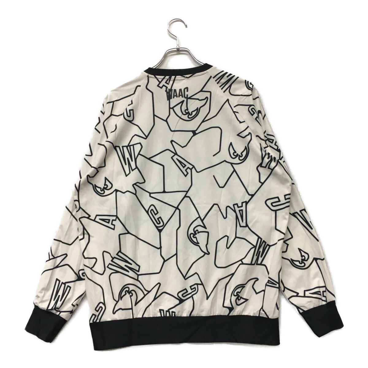 中古 メンズ ワック WAAC 長袖シャツ 3(L) 白×黒 ホワイト×ブラック 総